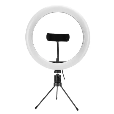 Obrázek produktu pro Výplňové světlo, LED kruhové světlo, USB stolní výplňové světlo, 10palcové LED kruhové světlo, stmívatelné výplňové světlo, LED kruhové světlo se stativem