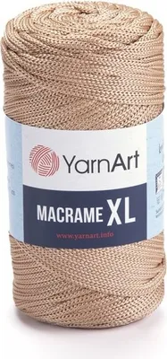 Produktbild von YarnArt Makramee XL 3 mm – Farbe 131 Warmbeige | Robustes Polyester-Garn für Deko, Taschen & DIY-Projekte - 250g