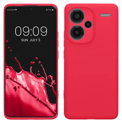 Produktbild von kwmobile Handyhülle kompatibel mit Xiaomi Redmi Note 13 Pro+ 5G / Redmi Note 13 Pro Plus 5G Hülle - Handy Case aus weichem Silikon in Neon Pink