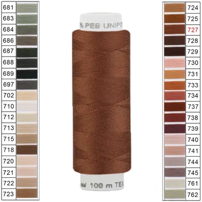 100m / 1 Spule Unipoly 120 TEX14x2 Polyester schokoladenbraun