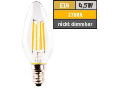 Produktbild von Müller-Licht 400396, 4,5 W, 40 W, E14, 470 lm, 15000 h, Warmweiß