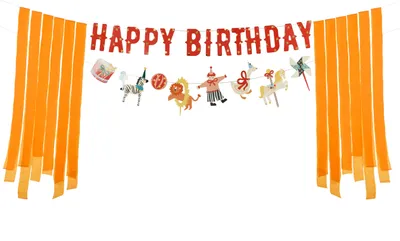 Image de Guirlande Happy Birthday 275cm Bannière Cirque Multicolore