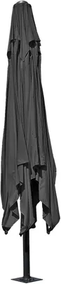 Produktbild von Gastronomie-Luxus-Sonnenschirm HWC-D20, XXL-Schirm Marktschirm, 5x5m (Ø7,2m) Polyester/Alu 90kg anthrazit