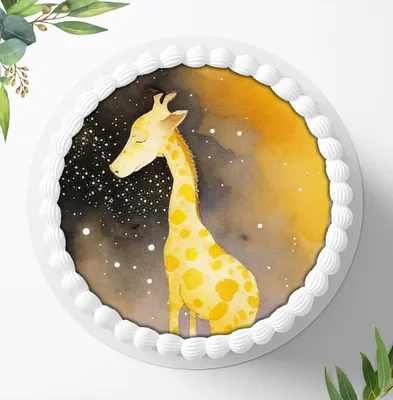Produktbild von Für die Geburtstags Torte ein Tortenaufleger, Zuckerbild mit dem Motiv: Dschungeltiere, Essbares Foto für Torten, Fondant, Ø 20cm, 1232z