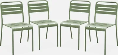 Immagine prodotto di Set 4 sedie da giardino bistrot in acciaio, Verde