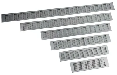 Produktbild von 80mm Aluminium Lüftungsgitter Belüftungsgitter Belüftung Lüftungsblech ALU 30cm