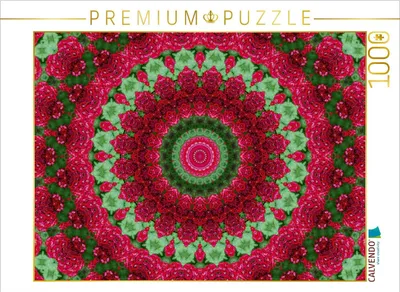 Produktbild von Calvendo Blumen Mandala - Kaleidoskop 1000 Teile Puzzle quer 640x480mm, Cross Martina; 7321713