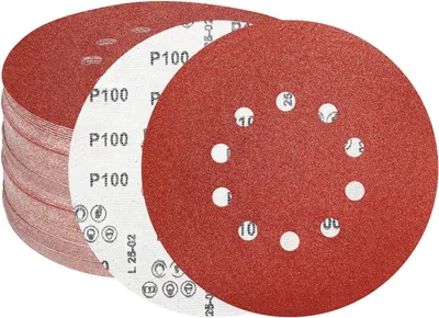 Productafbeelding van Schuurplaten, korrelgrootte P100, diameter 225 mm, 15 stuks, geschikt voor langhalschuurmachines