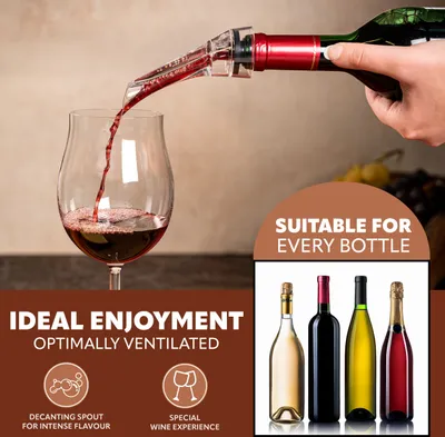 Immagine prodotto di set da vino bremermann 5 pezzi, incluso decanter versatore, set da sommelier