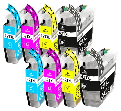 Produktbild von 8er Pack Druckerpatronen 421 421XL kompatibel mit Brother DCP-J1140 J1140DW