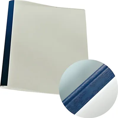 Produktbild von LEITZ Thermomappe Leinen A4 blau Thermobindemappe Leinenoptik 200 g
