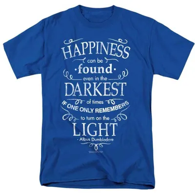 Produktbild von Harry Potter - "Happiness Can Be Found" T-Shirt für Herren/Damen Uni TV36671 (3XL) (Königsblau)