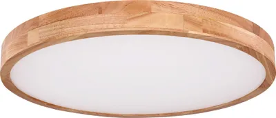 Produktbild von LED Deckenleuchte, Holzoptik, dimmbar, Fernbedienung, 60 cm