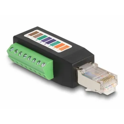 Produktbild von DELOCK RJ45 Stecker Cat.5e > Terminalblock Adapter 90° gew.