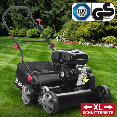 Produktbild von BRAST Vertikutierer Benzin 4,5kW (6,12PS) | 4-Takt Motor 212ccm | 40-45cm Arbeitsbreite | 50L Fangkorb | viele Modelle für kleine bis sehr große Rasenflächen | BRB-RV-40212s