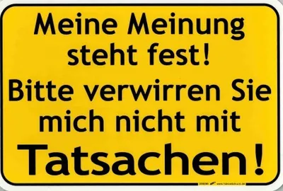 Produktbild von Witziges Schild - Meine Meinung steht fest! - 309289 - 30cm x 20cm