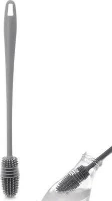 Produktbild von Orion | Flaschenbürste - 32,5 cm - Hygienisch - Silikon - Lange Reinigungsbürste Grau
