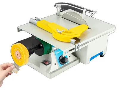 Produktbild von Tischschleifer, 750W reiner Kupfermotor, Geschwindigkeitsverstellbar 800-10000 U/min, 6" Blattdurchmesser, 0,39" Schnittiefe, langlebige Materialien