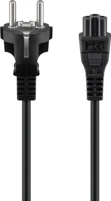 Produktbild von Netzkabel mit Schutzkontakt, 2 m, schwarz, (3\*0,75 mm²)