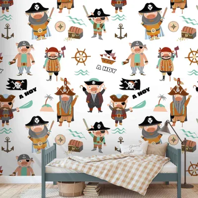 Produktbild von A.S. Creation Livingwalls Fototapete The Wall II 391911 Eine Rolle Ein Motiv 2.80 x 1.59 m Piraten Bunt