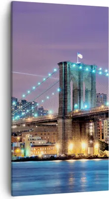 Produktbild von Bild auf Leinwand - Leinwandbild - Metropole Fluss Brücke Geschichte - 45x80cm - Wand Bild - Wanddeko - Leinwanddruck - Bilder - Kunstdruck - Leinwand bilder - Wandkunst - PA45x80-2600