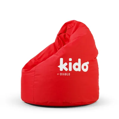 Image de Kido By Diablo Pouf pour enfants avec remplissage Pouf Gaming Fauteuil Beanbag Couleur : Rouge