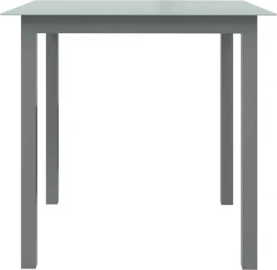 Produktbild von vidaXL Gartentisch Hellgrau 80x80x74 cm Aluminium und Glas