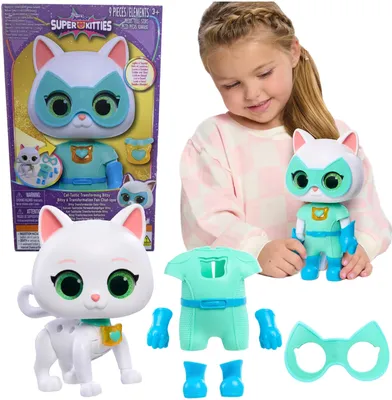 Image de Disney Junior Super Cats Super Kitties Figurine interactive Bitsy/Kizia 20 cm + accessoires : lumière et son