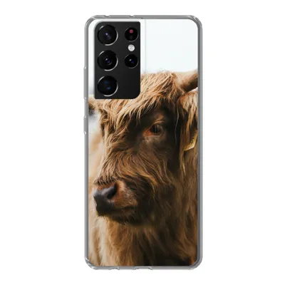 Produktbild von MuchoWow® Handyhülle Schutzhülle Hülle für Samsung Galaxy S21 Ultra Schottischer Highlander - Tiere - Hörner Silikon Softcase Handy Hülle - Mobiltelefon