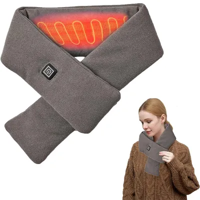 Produktbild von Schals,Beheizbarer Schal,2000mah Heizschal mit 3 Temperaturstufen,Elektrisch Beheizter Wickelschal,Winddichter Heizschal USB,Wärmeschal für Camping