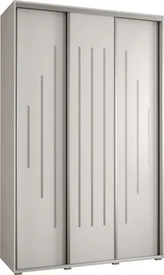 Produktbild von MEBLE KRYSPOL Davos 12 Schrank, drei Türen - 235,2x160x45 cm - Weiß Weiß Silber