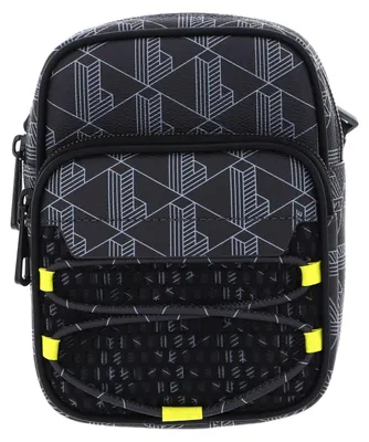 Image de LACOSTE sac à épaule bandoulière Reporter Bag Mesh Mono Periscope Blue gris foncé