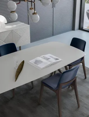 Obrázok produktu pre Jedálenský set Moderný jedálenský set Biely príborník s úložným priestorom