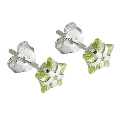 Produktbild von Ohrstecker Ohrring 6mm Stern Zirkonia jonquil helloliv Silber 925 silber 6mm
