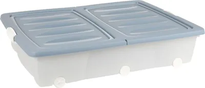Produktbild von Rollenbox mit Klappdeckel Aufbewahrungsbox Unterbett-Rollbox Aufbewahrungskiste