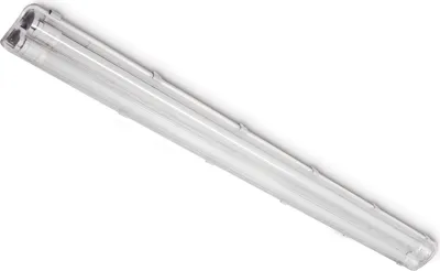 Produktbild von Feuchtraumleuchte 120cm Feuchtraumlampe kompatibel mit 2xT8 Werkstattlampe IP65 Wasserfest Wannenleuchte Wasserdicht Kellerleuchte für Büros Keller Werkstätten Garage