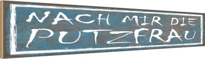 Produktbild von vianmo Holzschild 10x46 cm nach mit die Putzfrau Beruf Arbeit