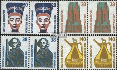 Produktbild von Briefmarken BRD (BR.Deutschland) 1989 Mi 1398A wP-1401A wP waagerechte Paare (kompl.Ausg.) gestempelt Sehenswürdigkeiten