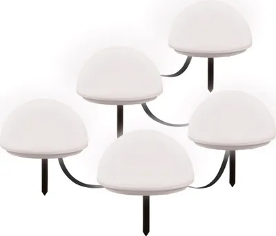 Produktbild von Livarno home LED-Bodenlichterkette 5er dimmbar Zigbee halbkugel Lichterkette