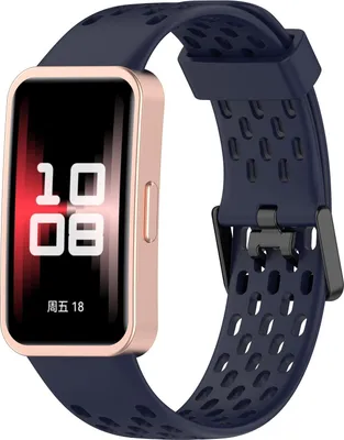 Produktbild von Strap-it Silicone Air Band - passend für Huawei Band 8 / Huawei Band 9 / Huawei Band 10 (dunkelblau)