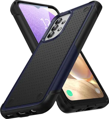 Produktbild von Für Samsung Galaxy A23/A32 5G/A13 4G/A13 5G/A04S Hülle Militärqualität Stoßfest Hybrid 2 in 1 Hart PC Weich TPU Handyhülle Blau Schwarz