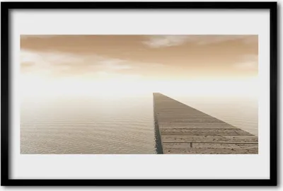 Produktbild von Bild 60x40 MDF-Rahmen Wandkunst Meerpier Architektur