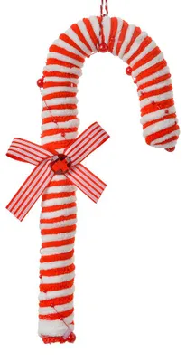 Produktbild von Clayre & Eef Weihnachtsanhänger Zuckerstange 26 cm Rot Weiß Kunststoff