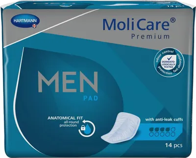 Produktbild von HARTMANN Molicare Premium Men Pad 4 Tropfen 1 Beutel à 14 Stück