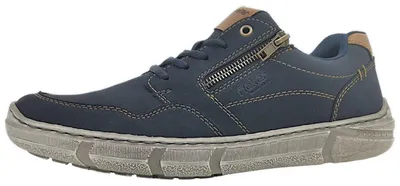 Produktbild von Rieker Herren Sneaker Schnürung Reißverschluss Halbschuh 04003, Größe:41 EU, Farbe:Blau