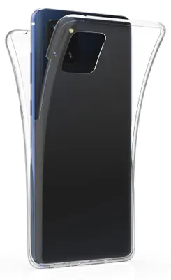 Produktbild von kwmobile Schutzhülle kompatibel mit Samsung Galaxy Note 10 Lite - Hülle Silikon Komplettschutz - Handy Cover Case Transparent