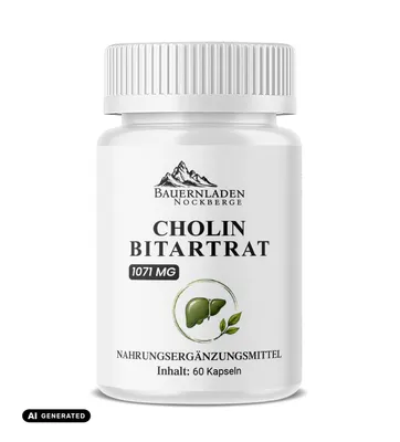 Produktbild von Bauernladen Nockberge | Cholin Bitartrat | 420 mg Cholin Tagesdosis, KI-generiertes Bild