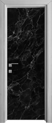 Produktbild von Tür Selbstklebende 70x210 cm Türfolie Türtapete Klebefolie - schwarz Marmor