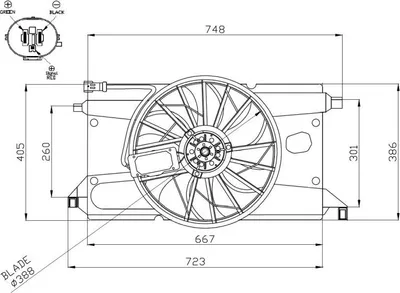 Obrázek produktu pro NRF 47961 Ventilátor chlazení motoru