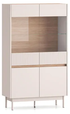 Immagine prodotto di Mobile in vetro Dunea Finitura rovere Cashmere Cremona Torro selezionabile, senza illuminazione